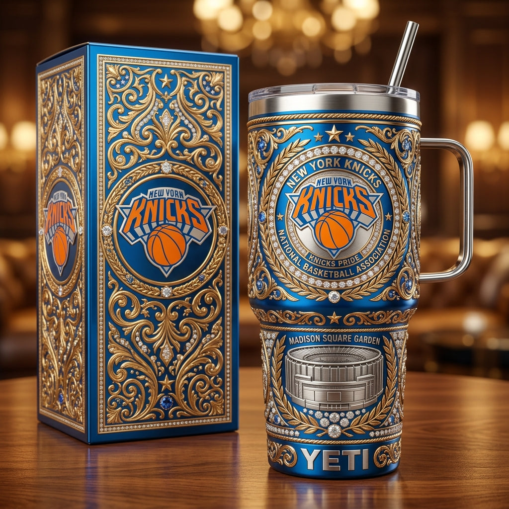New York Knicks 40oz Tumbler with Lid and Straw