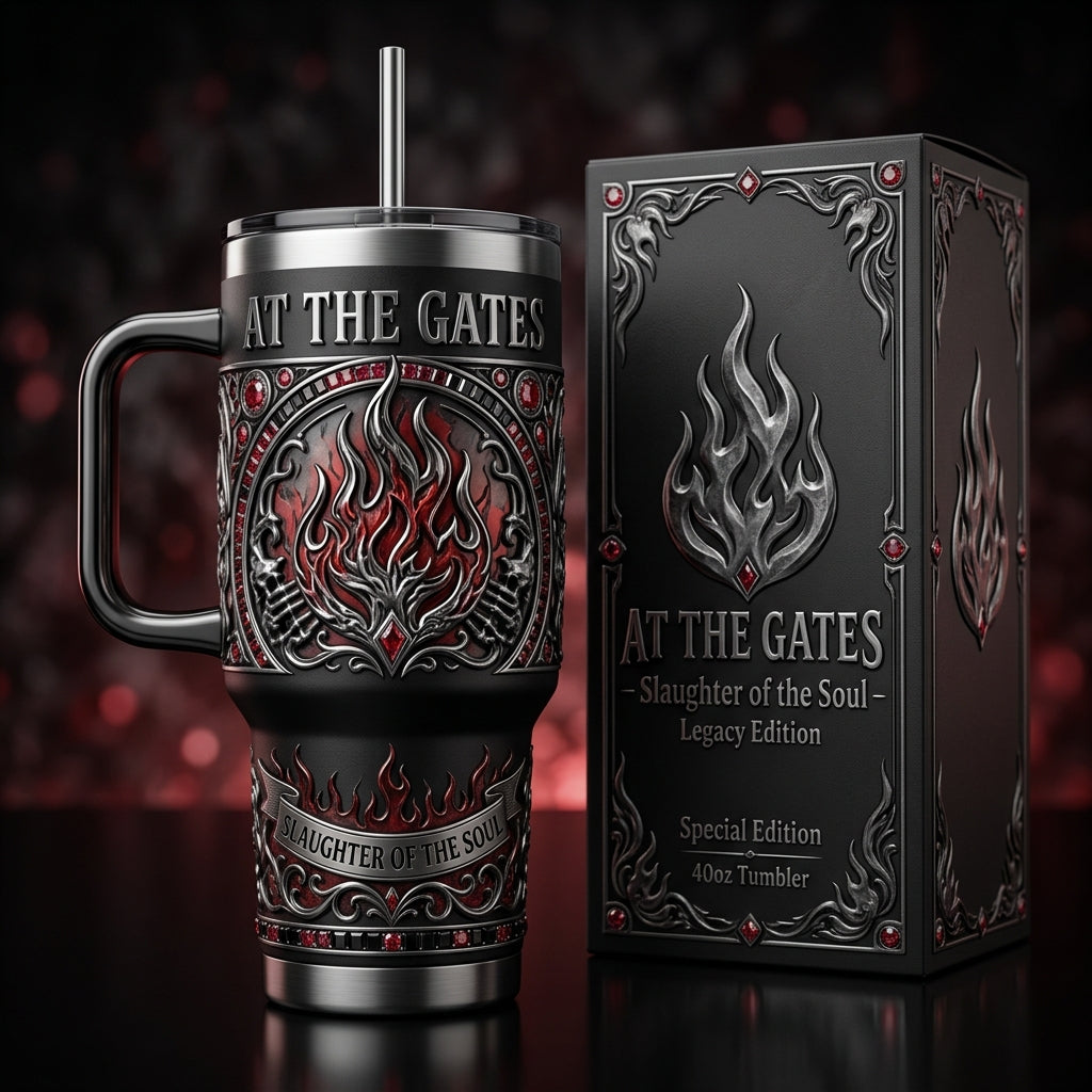 At the Gates 40oz Tumbler with Lid and Straw