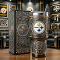 Pittsburgh Steelers 40 oz Tumbler with Handle and Lid