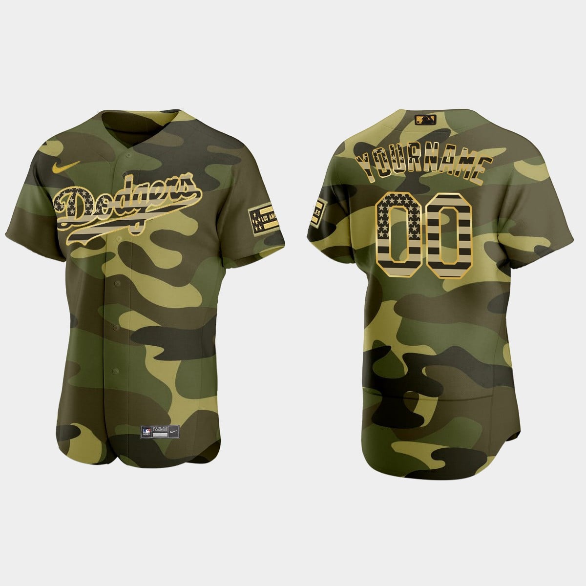 Los Angeles Dodgers 2022 Custom Camo Jersey – All Stitched