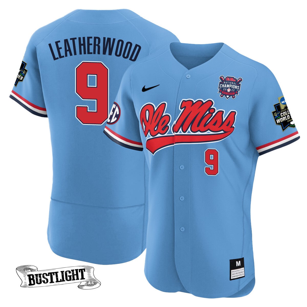 Youth's Ole Miss Baseball Champion Patch Flex Base Jersey 2022 – All Stitched