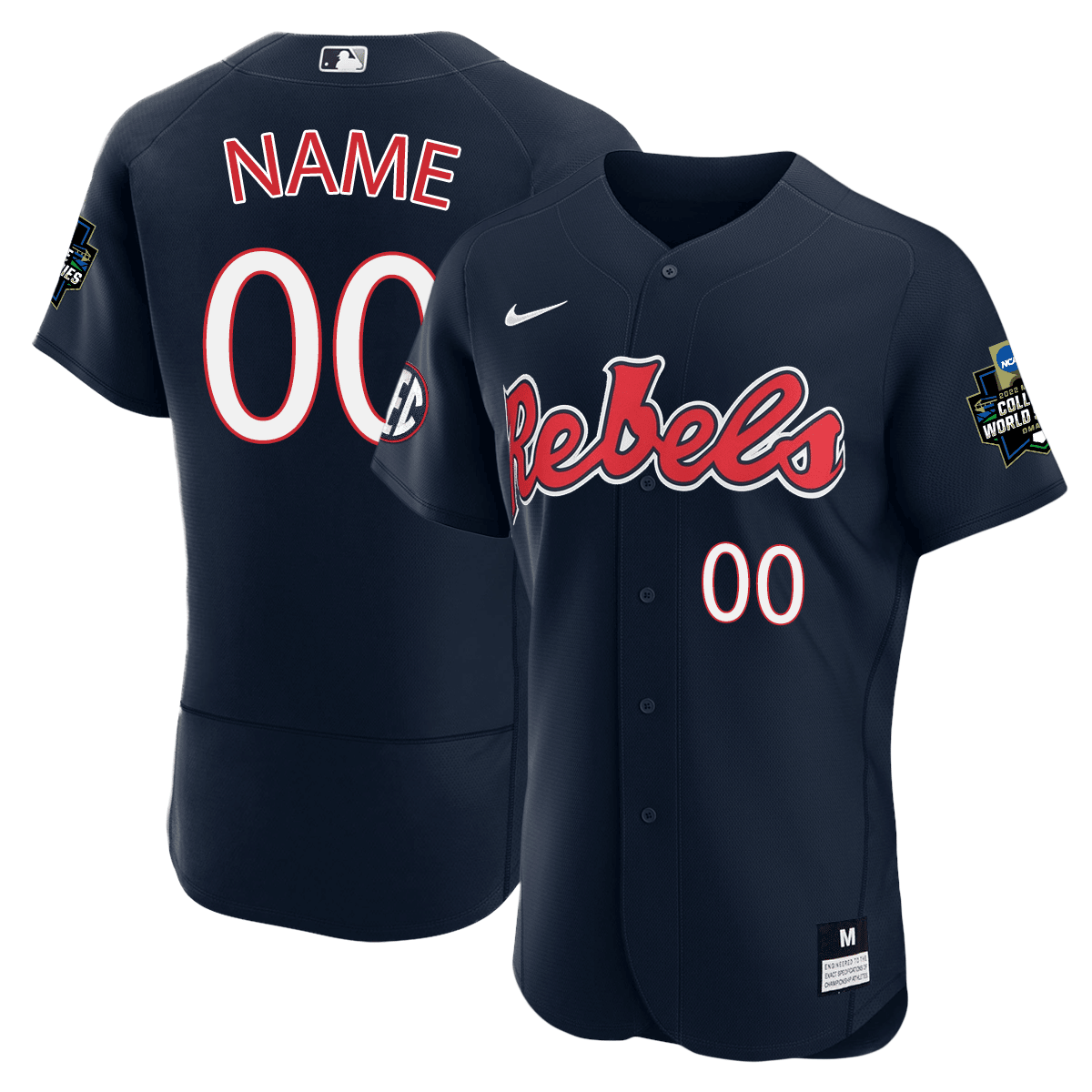Ole Miss Baseball Champion Patch Custom Jersey 2022 – All Stitched