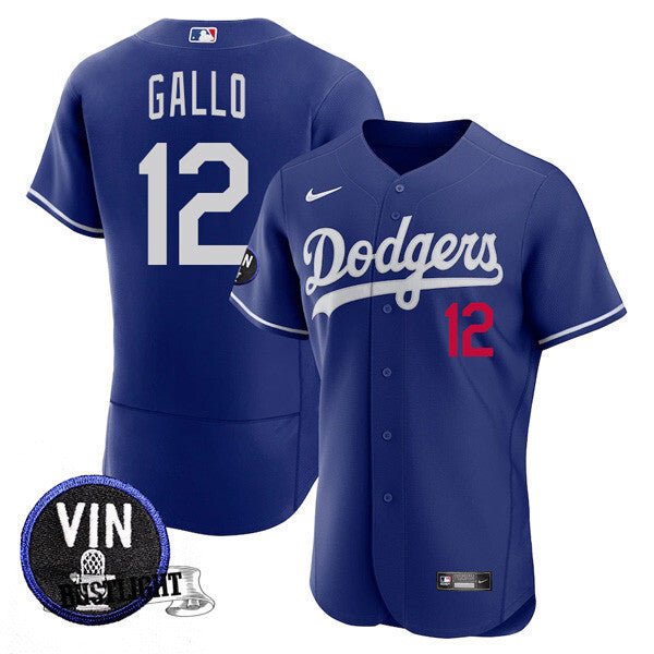 Men’s Los Angeles Dodgers Vin Scully Tribute Flex Base Jersey – All Stitched