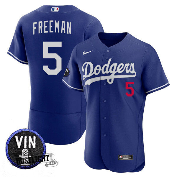 Men’s Los Angeles Dodgers Vin Scully Tribute Flex Base Jersey – All Stitched