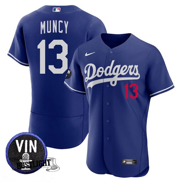 Men’s Los Angeles Dodgers Vin Scully Tribute Flex Base Jersey – All Stitched