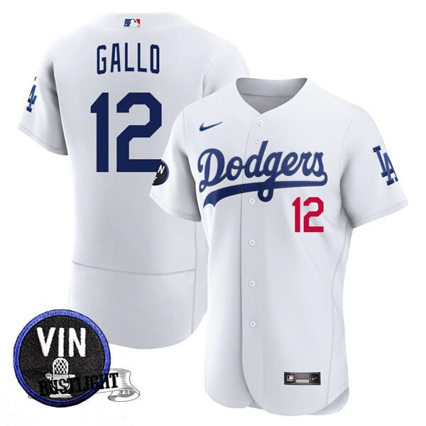 Men’s Los Angeles Dodgers Vin Scully Tribute Flex Base Jersey – All Stitched