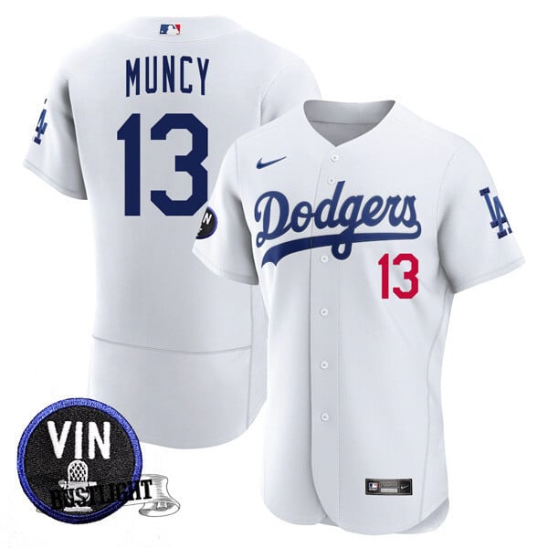 Men’s Los Angeles Dodgers Vin Scully Tribute Flex Base Jersey – All Stitched
