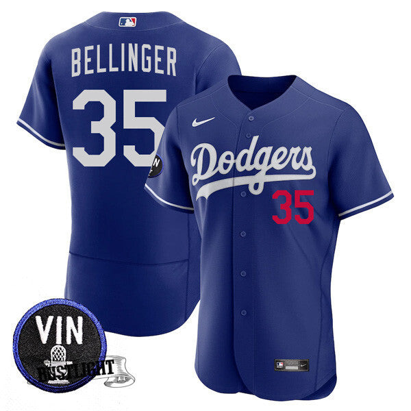 Men’s Los Angeles Dodgers Vin Scully Tribute Flex Base Jersey – All Stitched