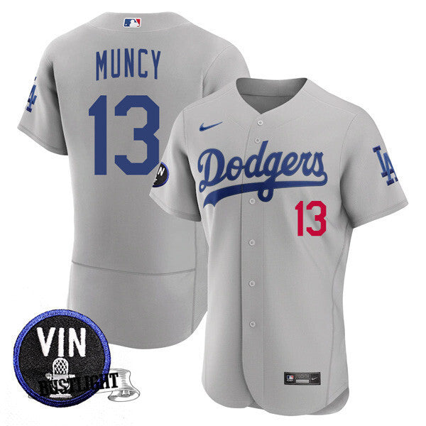 Men’s Los Angeles Dodgers Vin Scully Tribute Flex Base Jersey – All Stitched