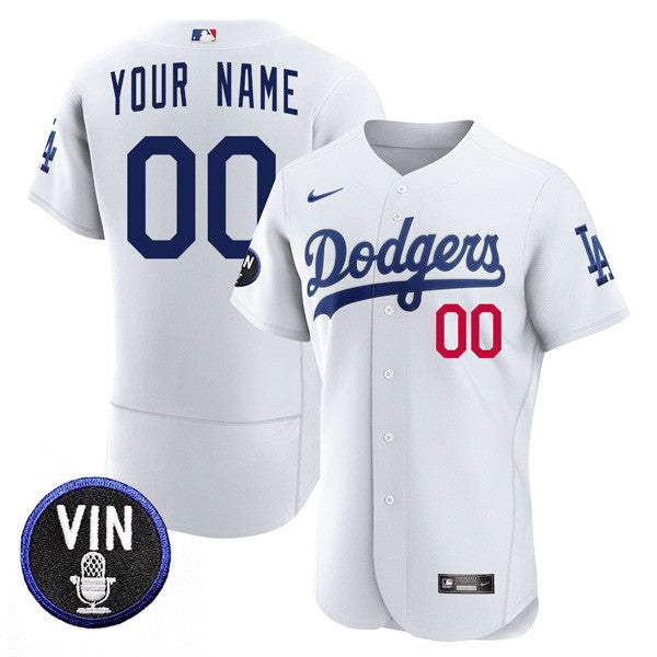 Men's Los Angeles Dodgers Vin Scully Tribute Custom Name and Number Jersey – All Stitched