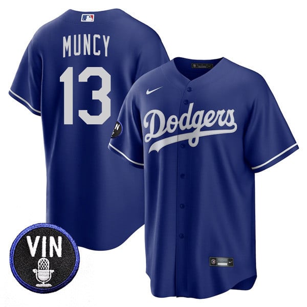 Men’s Los Angeles Dodgers Vin Scully Tribute Cool Base Jersey – All Stitched