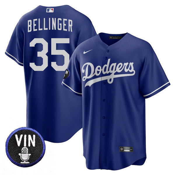 Men’s Los Angeles Dodgers Vin Scully Tribute Cool Base Jersey – All Stitched