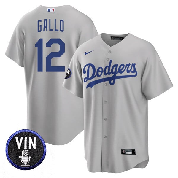 Men’s Los Angeles Dodgers Vin Scully Tribute Cool Base Jersey – All Stitched