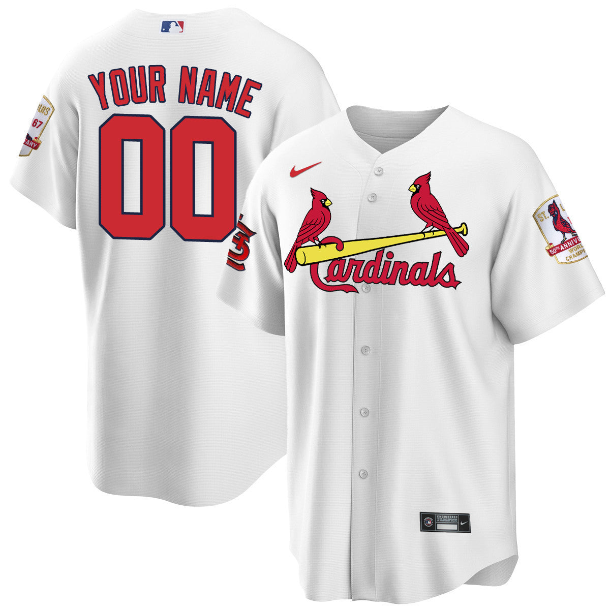 Youth's St. Louis Cardinals Custom 1967 World Series Champions Jersey – All Stitched