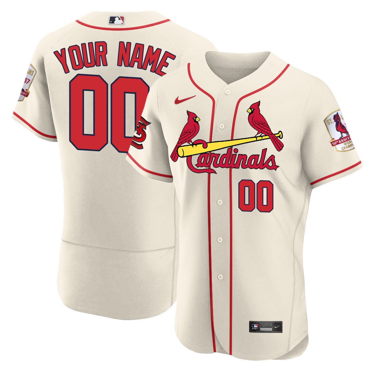 Youth's St. Louis Cardinals Custom 1967 World Series Champions Jersey – All Stitched