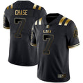 Men’s LSU Tigers Black Gold Jersey – All Stitched