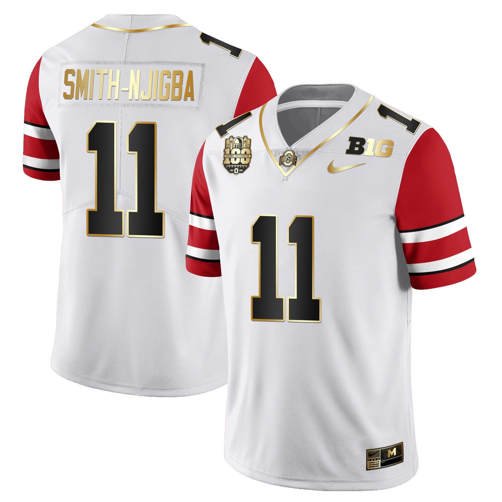 Men's Ohio State Buckeyes Players Jersey All Stiched - Ohio Stadium?s 100th Anniversary Logo Patch