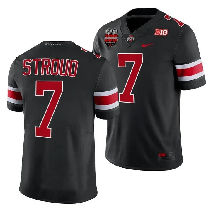 Men's Ohio State Buckeyes Jersey All Stiched - Ohio Stadium’s 100th Anniversary Logo Patch