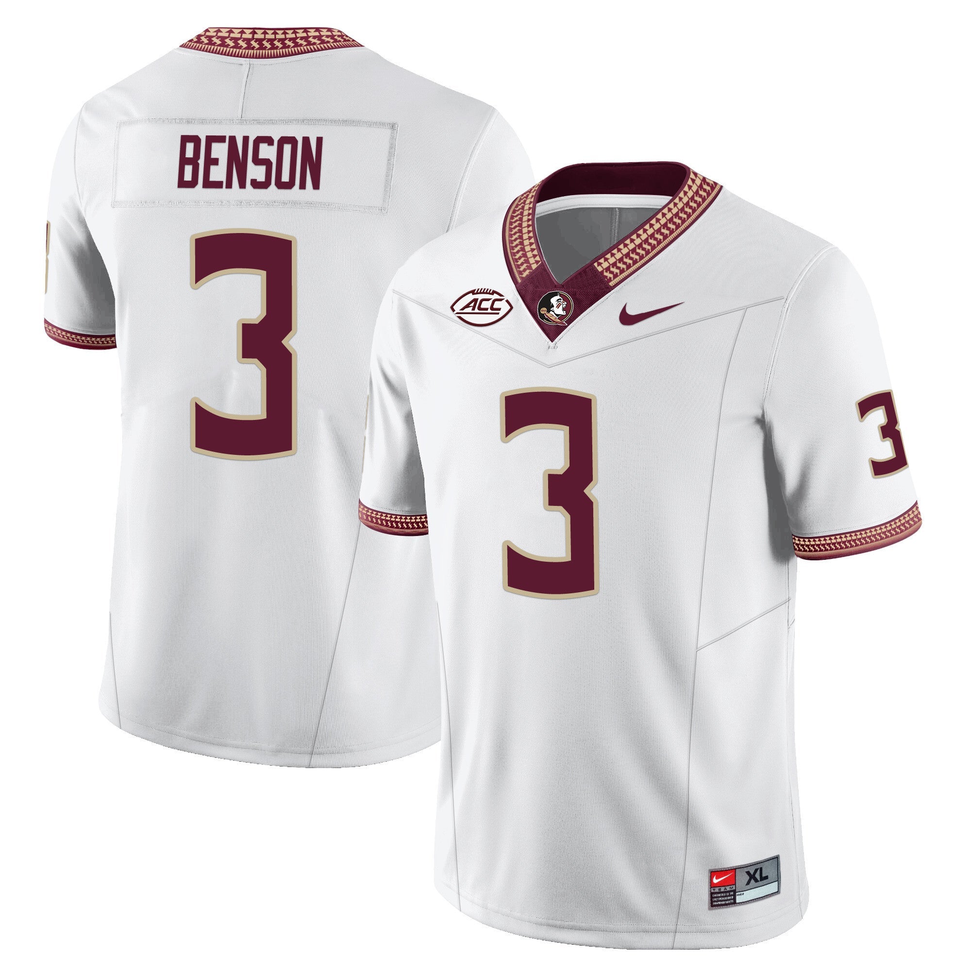 Men’s Florida State Seminoles Football Vapor Jersey – All Stitched