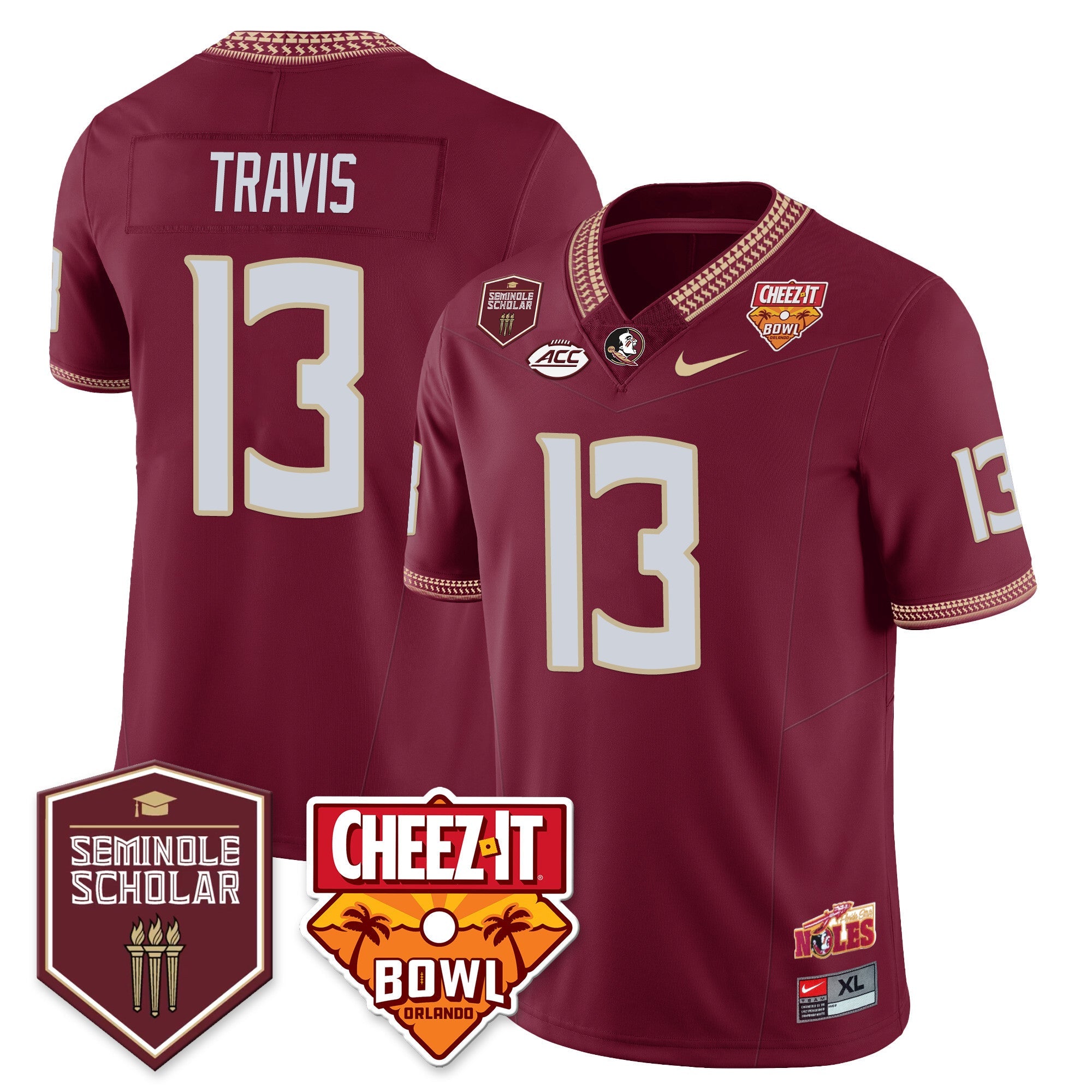 Men’s Florida State Seminoles Football Vapor Jersey – All Stitched