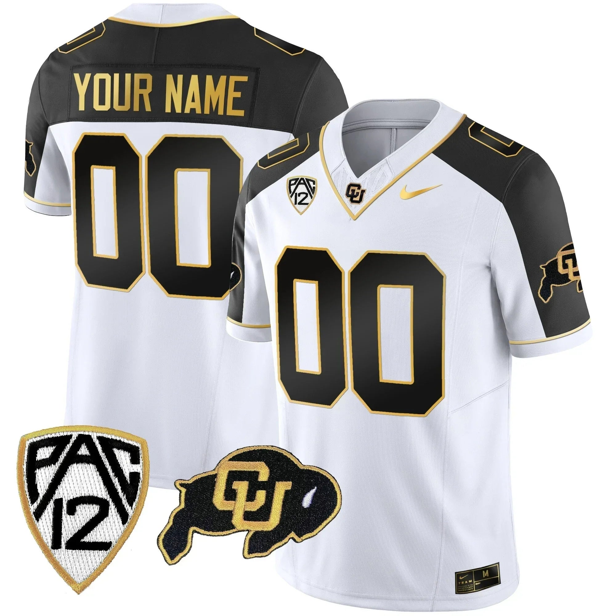 Colorado Buffaloes Vapor Limited Gold Custom Jersey ? All Stitched