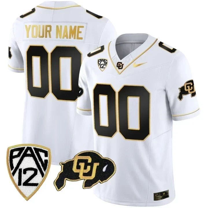 Colorado Buffaloes Vapor Limited Gold Custom Jersey ? All Stitched