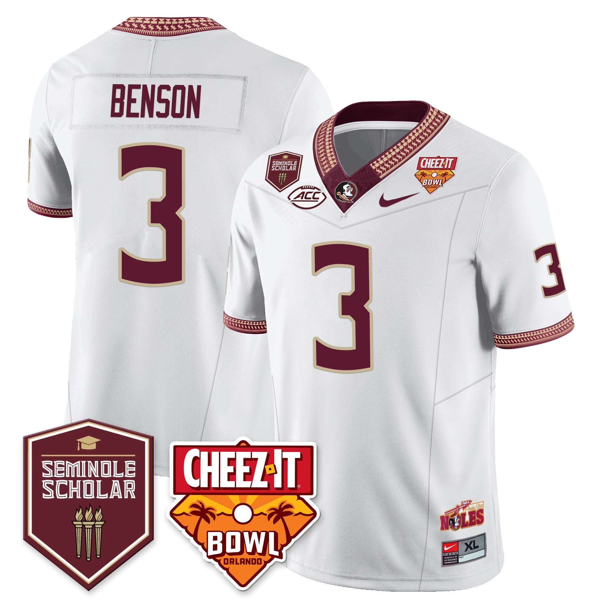 Youth’s Florida State Seminoles Football Vapor Jersey – All Stitched