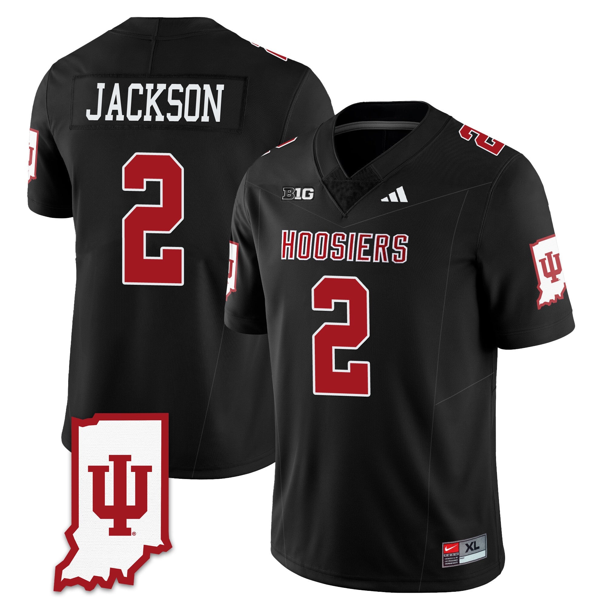 Men's Indiana Hoosiers Football Jersey All Stitched - Indiana Map