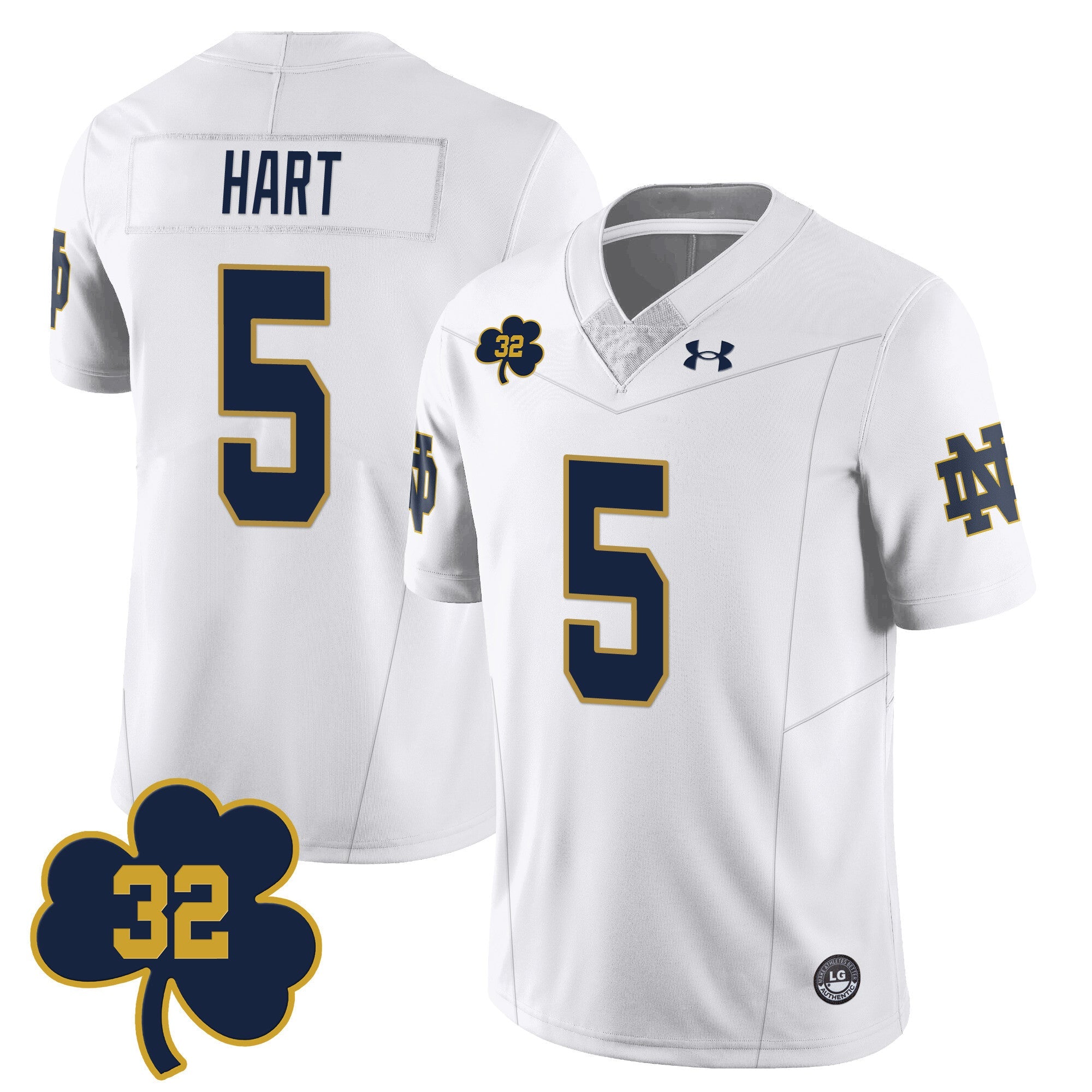 Men's Notre Dame Football Johnny Lujack Patch Jersey - All Stitched