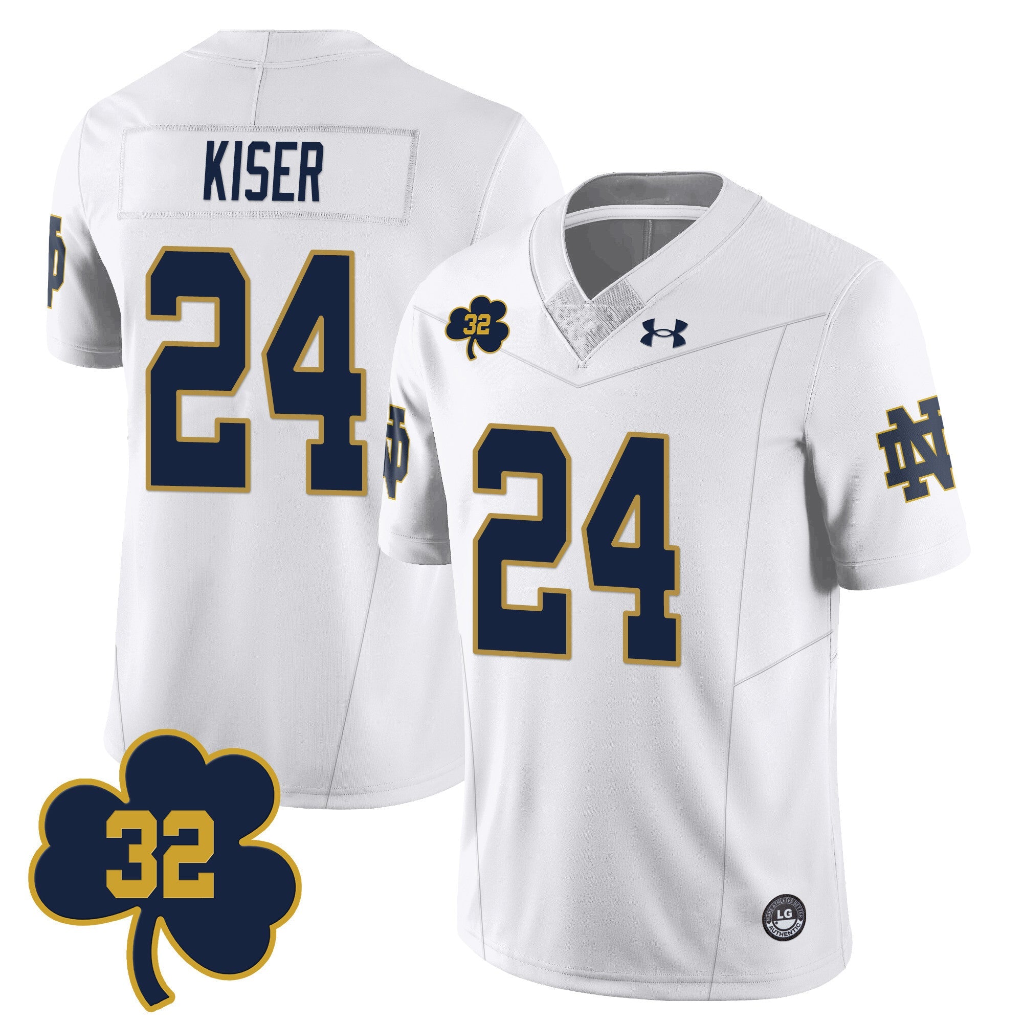 Men's Notre Dame Football Johnny Lujack Patch Jersey - All Stitched