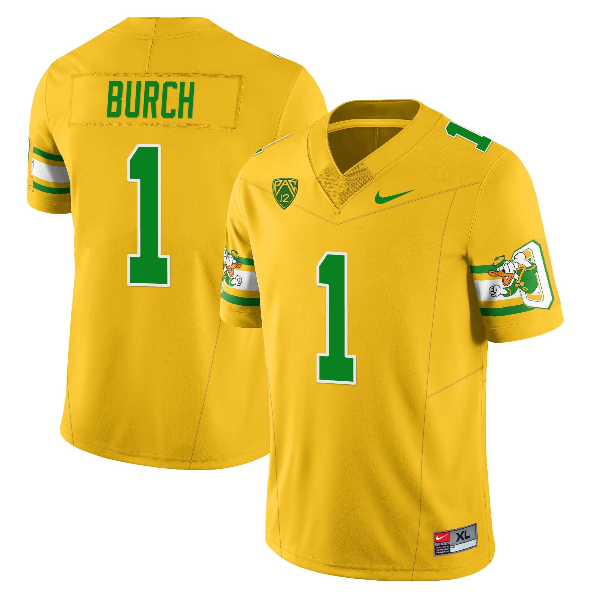 Men’s Oregon Ducks ‘Mighty Oregon’ Throwback Football Uniforms – All Stitched