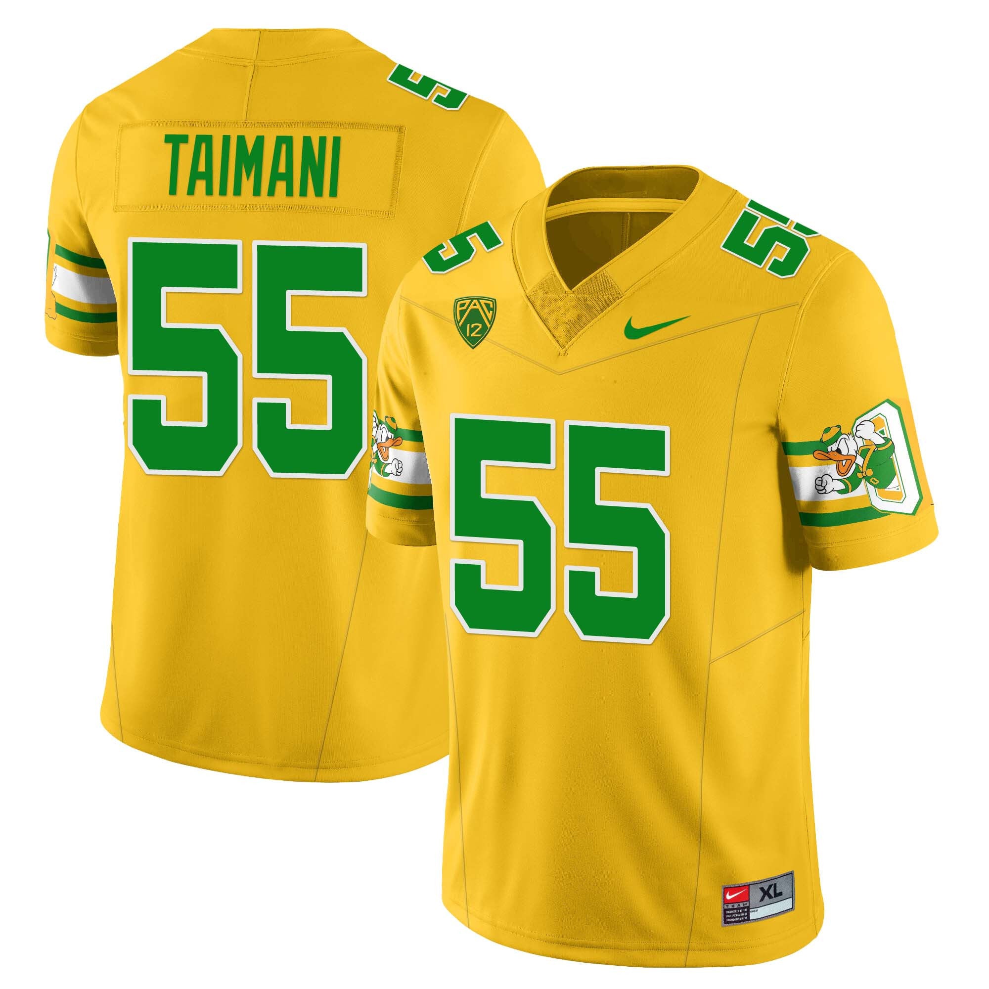 Men’s Oregon Ducks ‘Mighty Oregon’ Throwback Football Uniforms – All Stitched