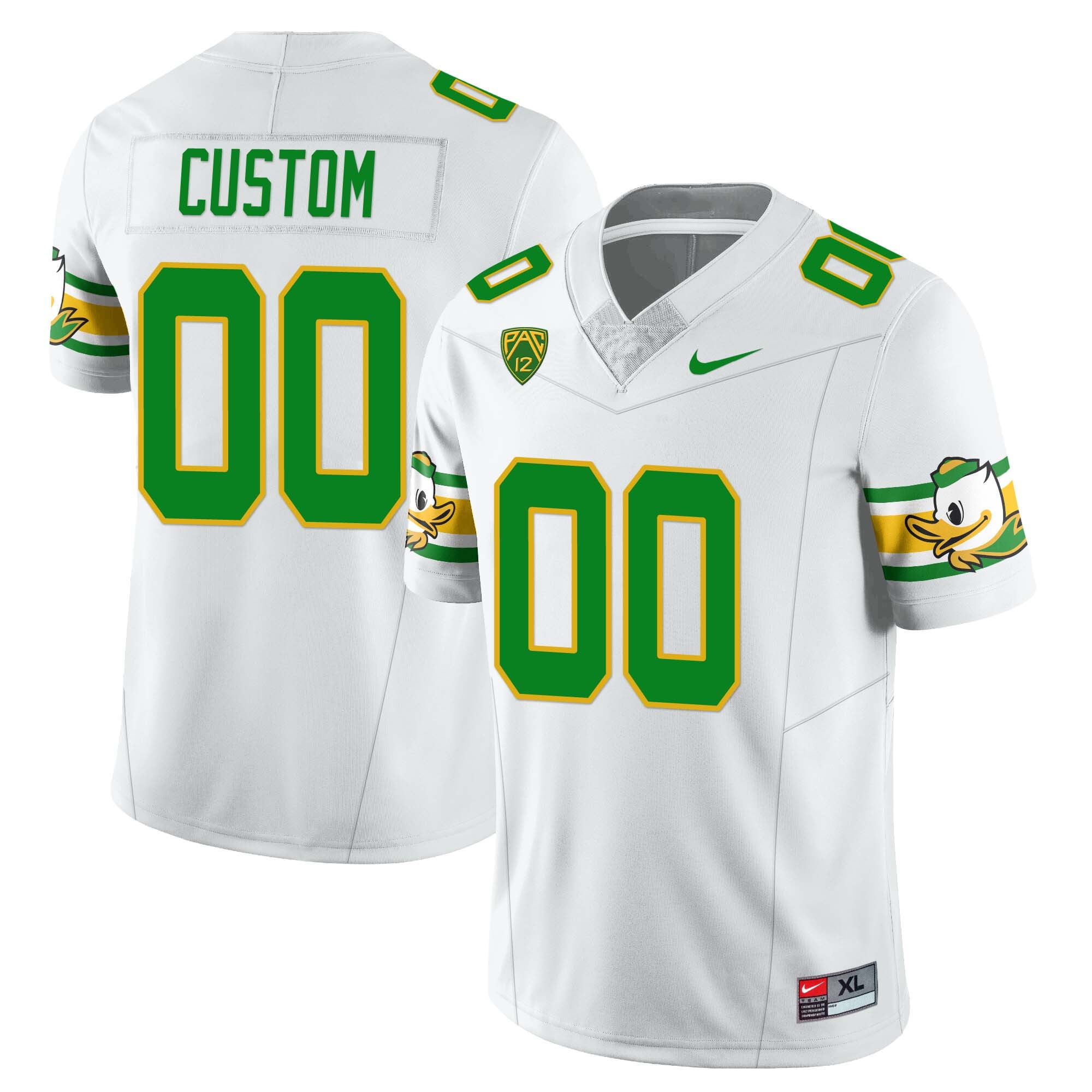 Men’s Oregon Ducks ‘Mighty Oregon’ Throwback Football Custom Uniforms – All Stitched