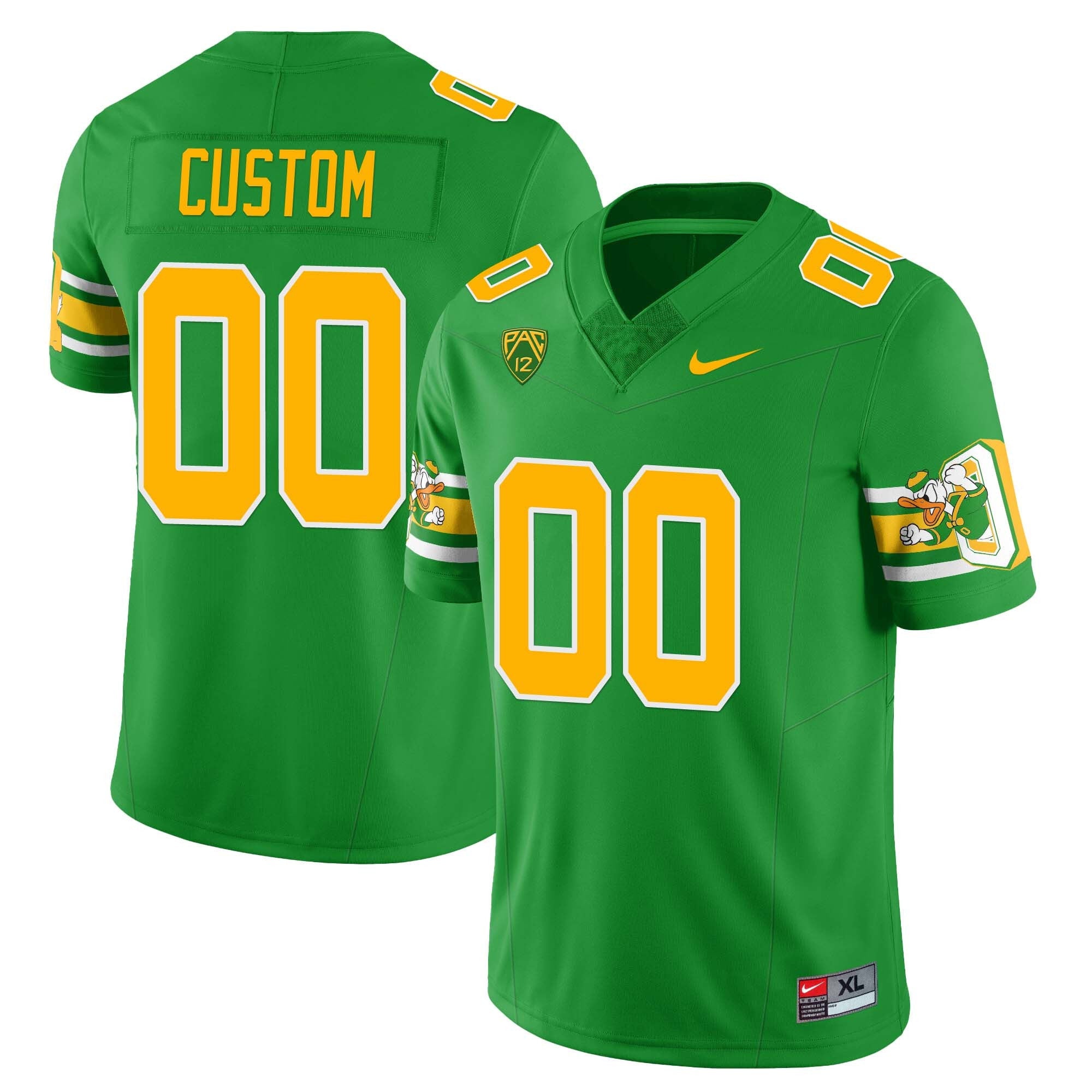Men’s Oregon Ducks ‘Mighty Oregon’ Throwback Football Custom Uniforms – All Stitched