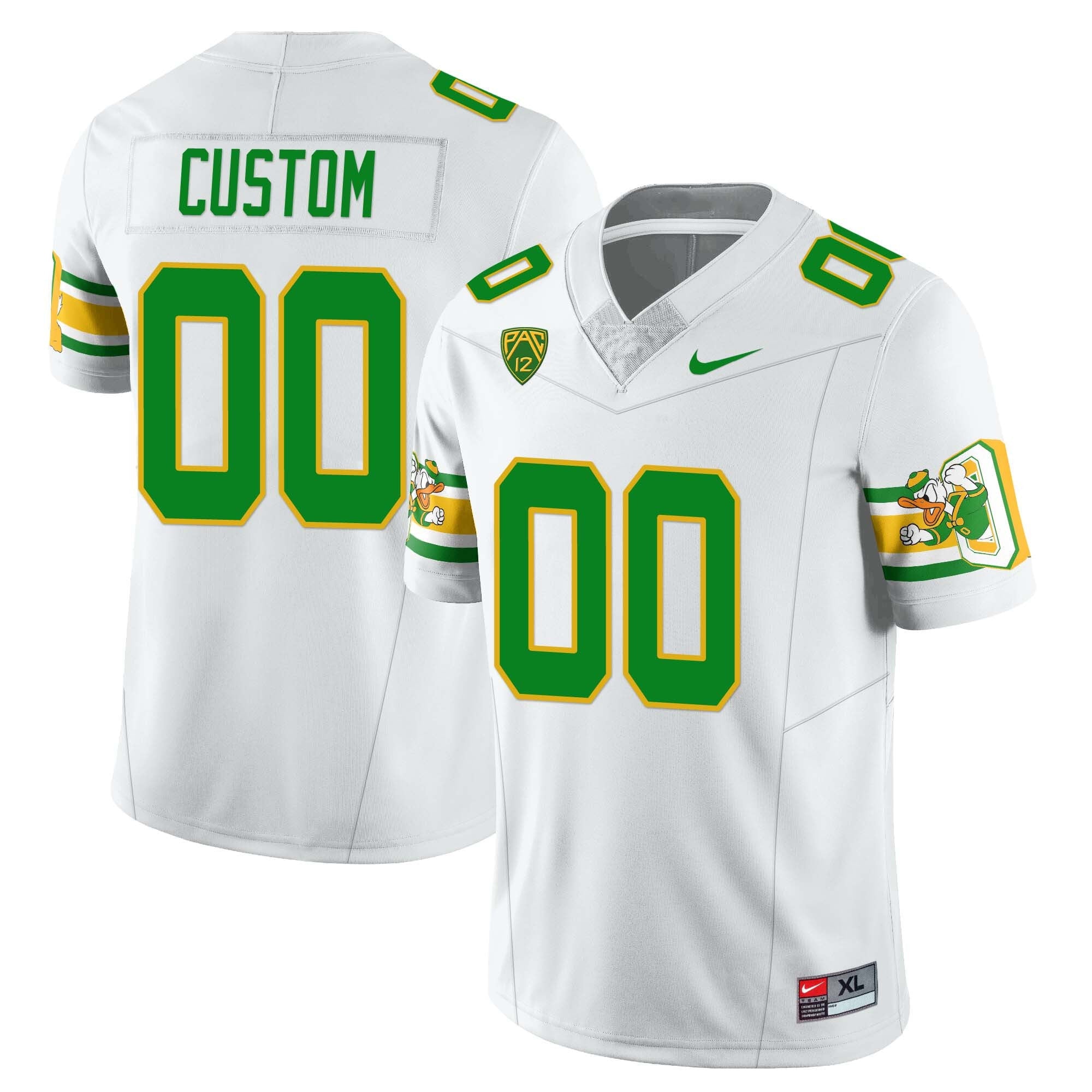 Men’s Oregon Ducks ‘Mighty Oregon’ Throwback Football Custom Uniforms – All Stitched