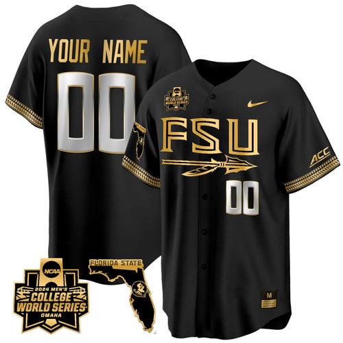 Custom Florida State Seminoles 2024 College World Series Vapor Premier Limited Jersey V2 - All Stitched