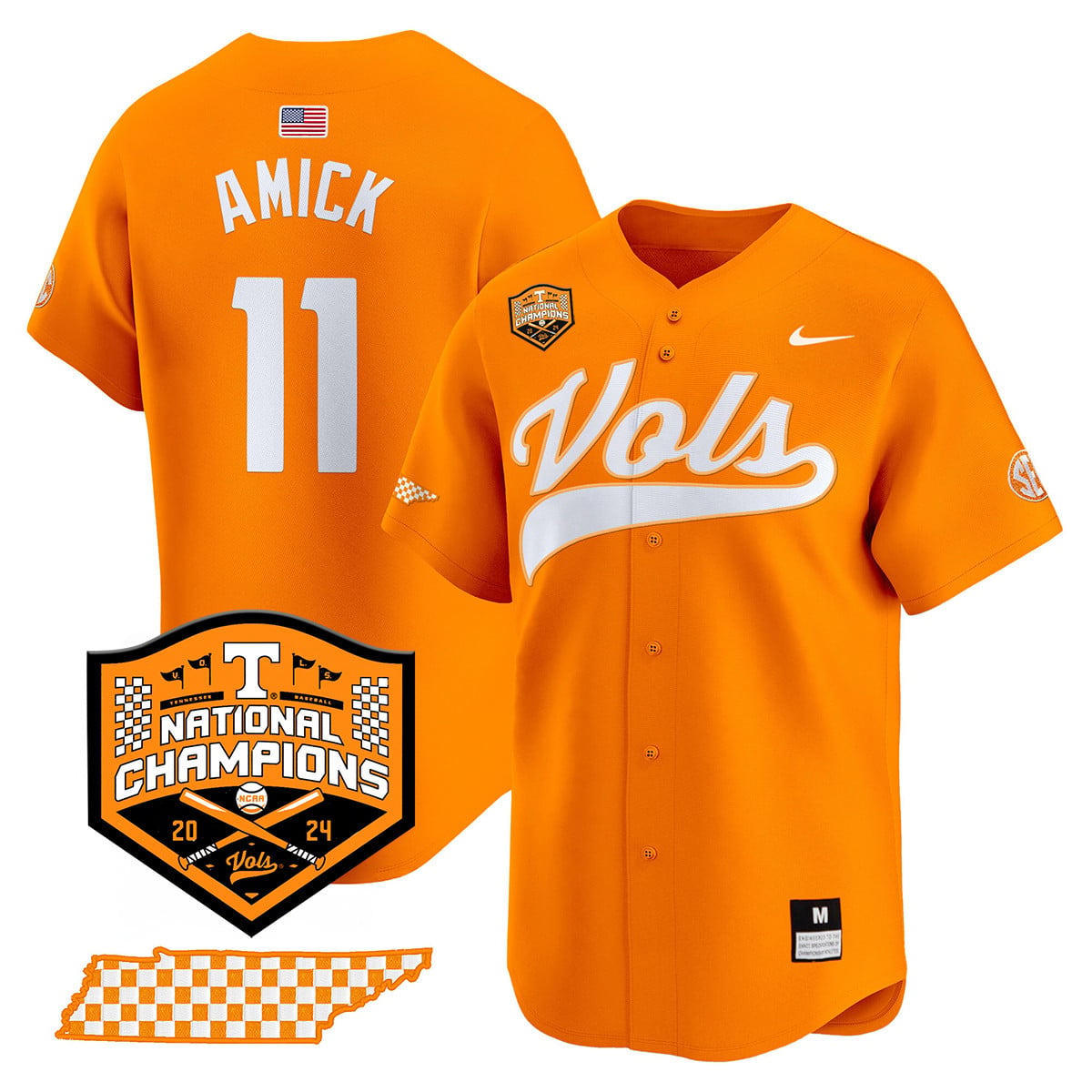 Women's Tennessee Volunteers 2024 National Champions Vapor Premier Limited Jersey - All Stitched