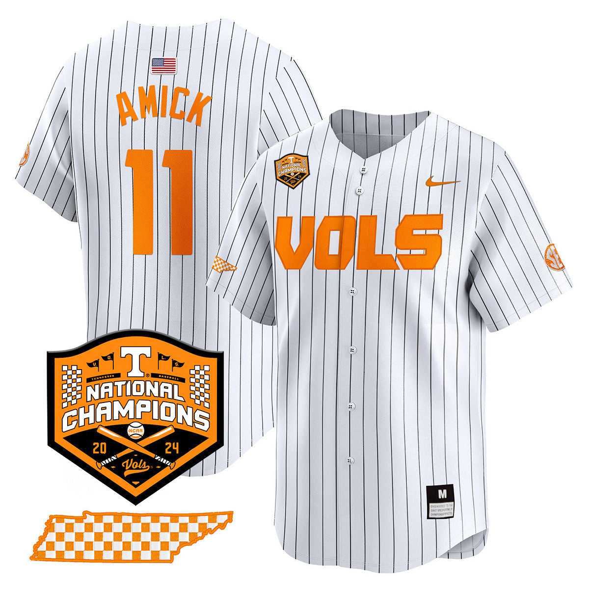 Women's Tennessee Volunteers 2024 National Champions Vapor Premier Limited Jersey V1 - All Stitched