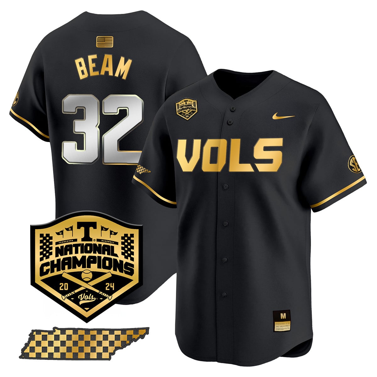 Women's Tennessee Volunteers 2024 National Champions Vapor Premier Limited Jersey V1 - All Stitched