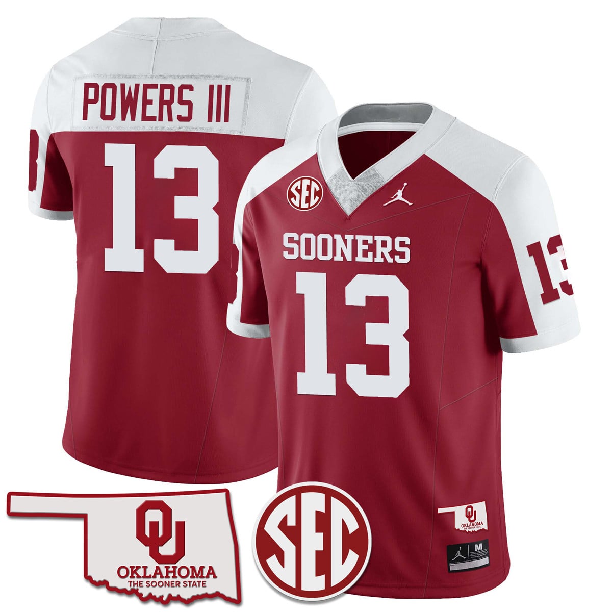 Youth's Oklahoma Sooners 2024 Limited Jersey - SEC Patch - All Stitched