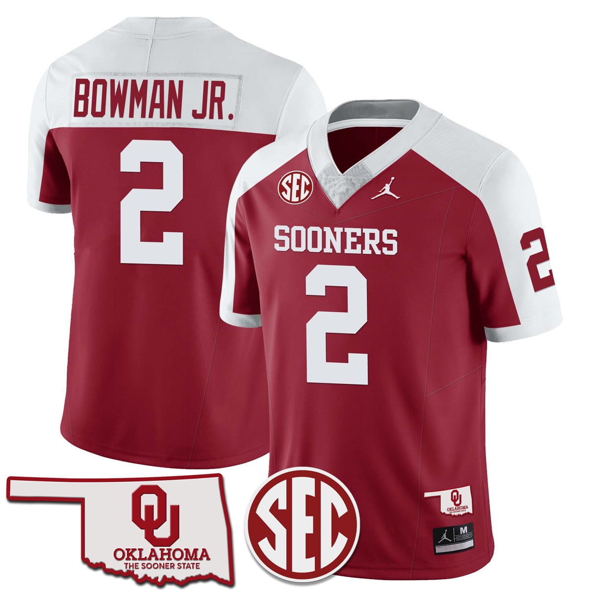 Women's Oklahoma Sooners 2024 Limited Jersey - SEC Patch - All Stitched