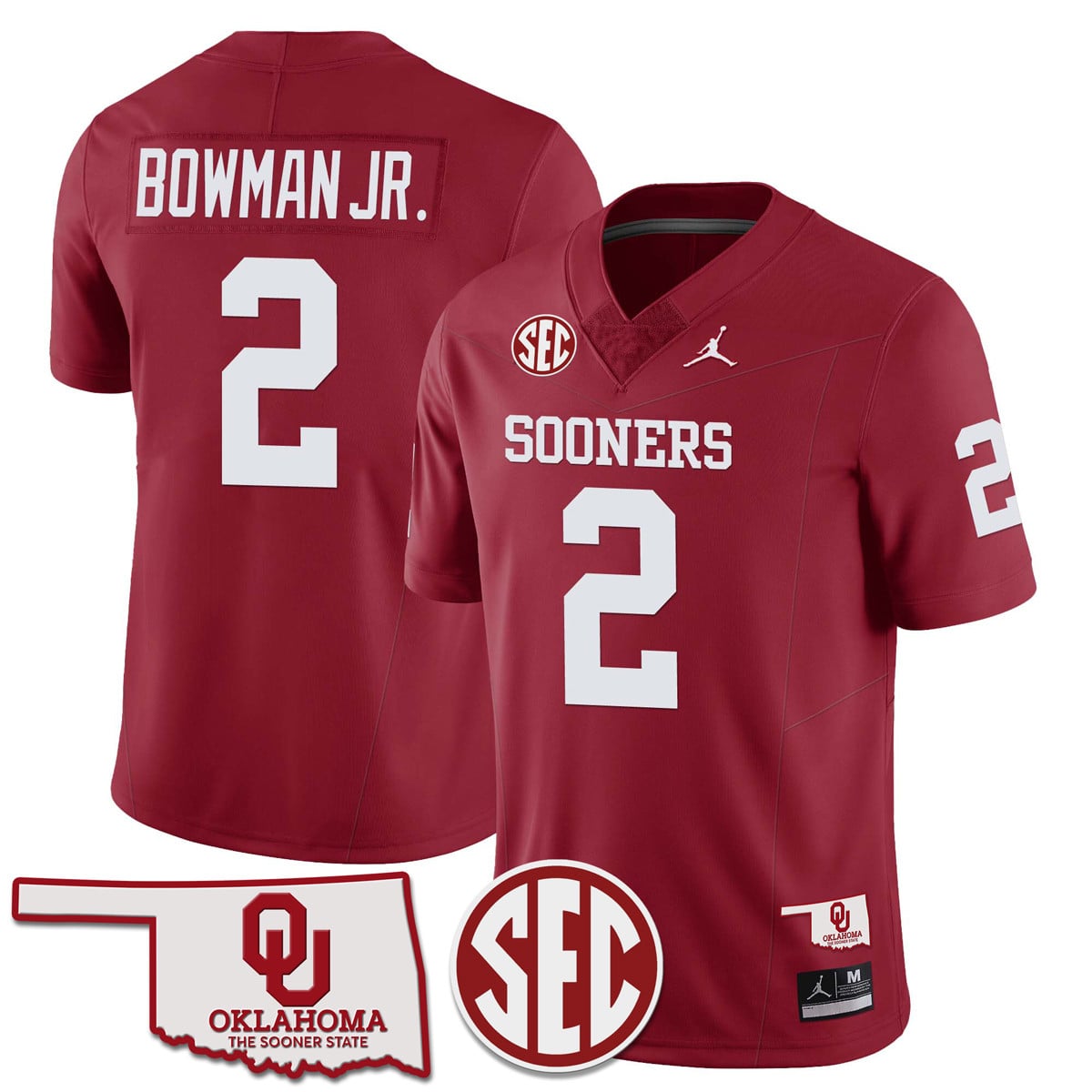 Youth's Oklahoma Sooners 2024 Limited Jersey - SEC Patch - All Stitched