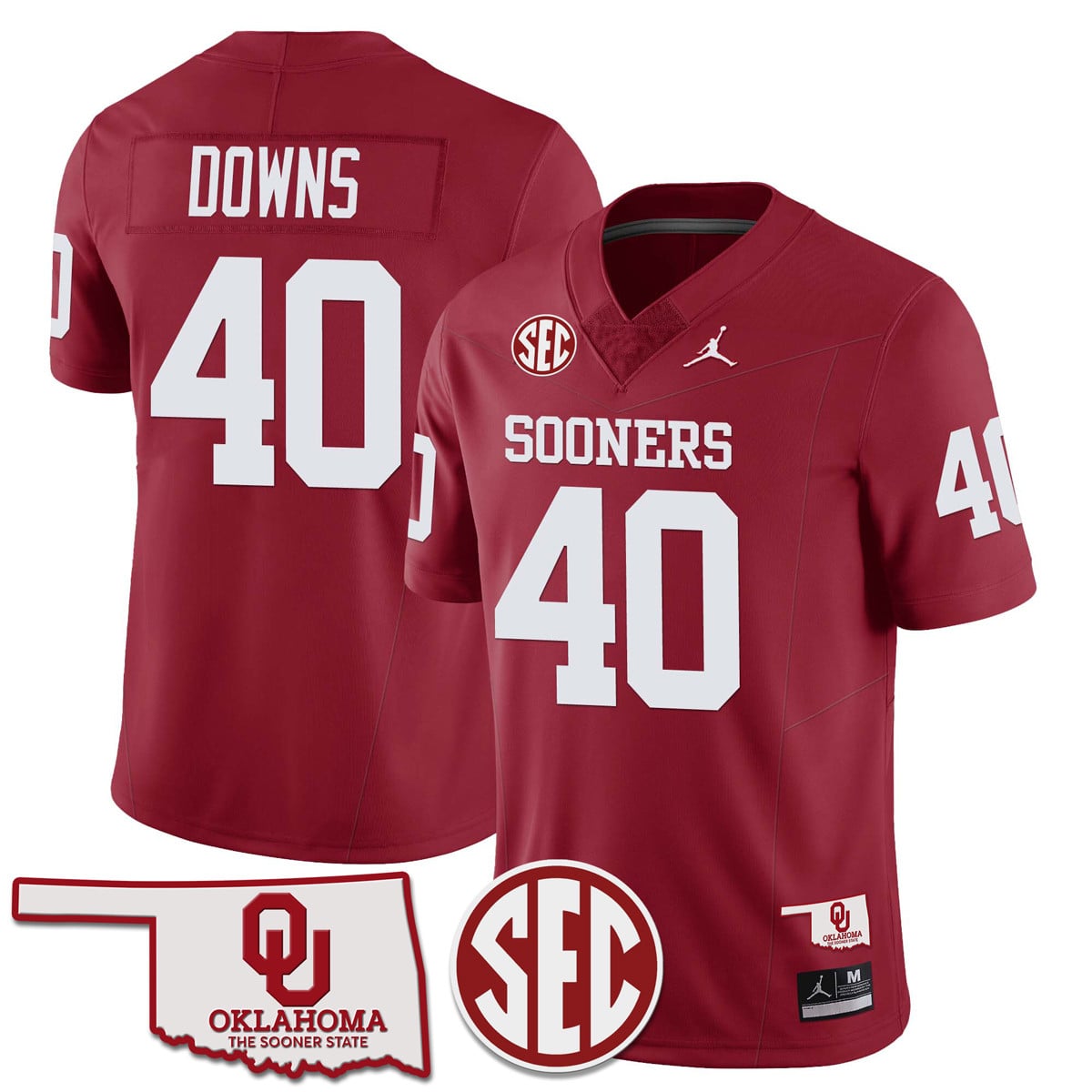 Youth's Oklahoma Sooners 2024 Limited Jersey - SEC Patch - All Stitched