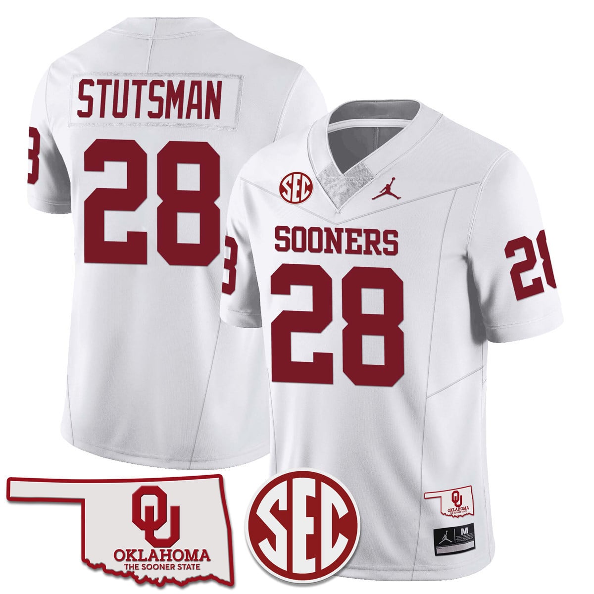 Youth's Oklahoma Sooners 2024 Limited Jersey - SEC Patch - All Stitched