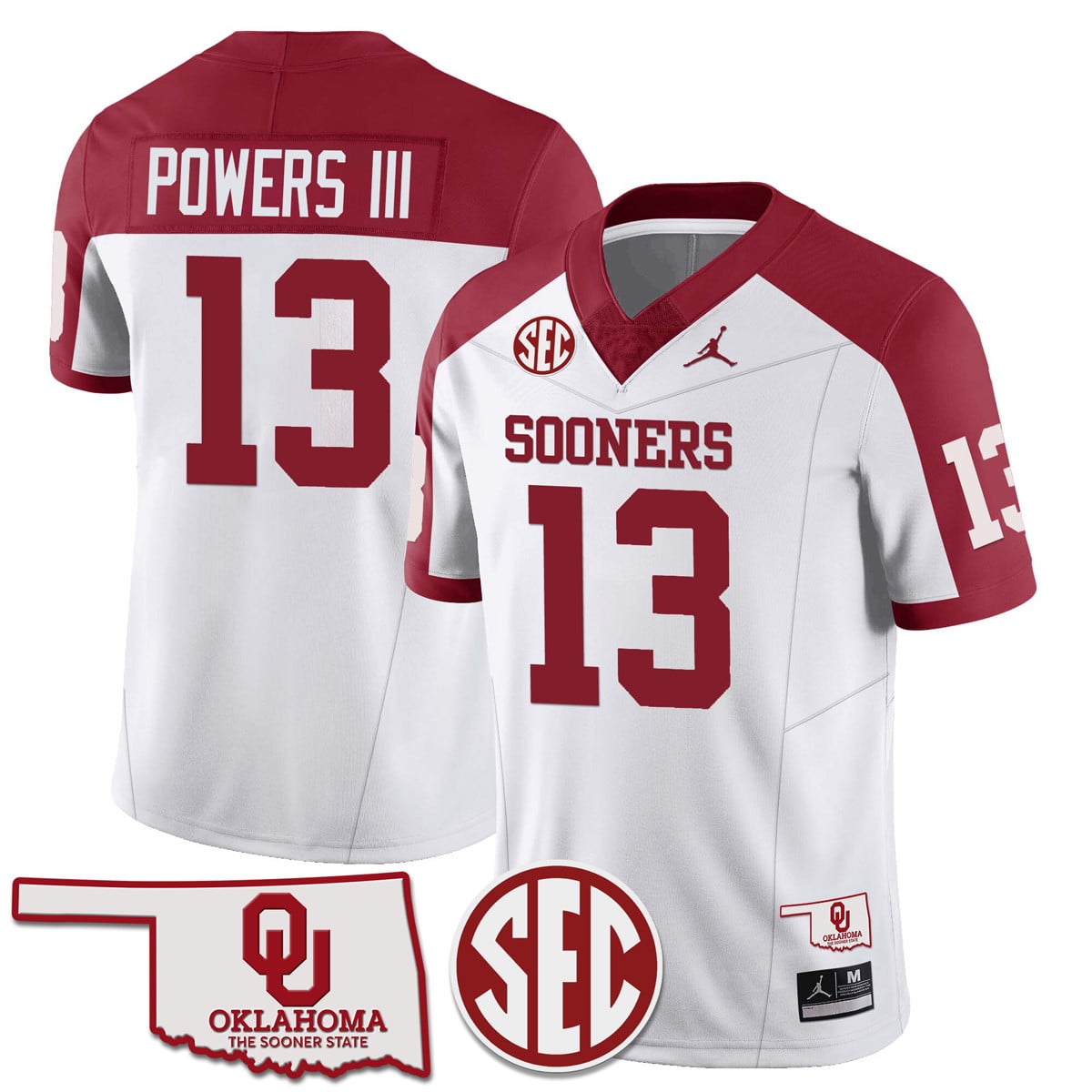 Youth's Oklahoma Sooners 2024 Limited Jersey - SEC Patch - All Stitched