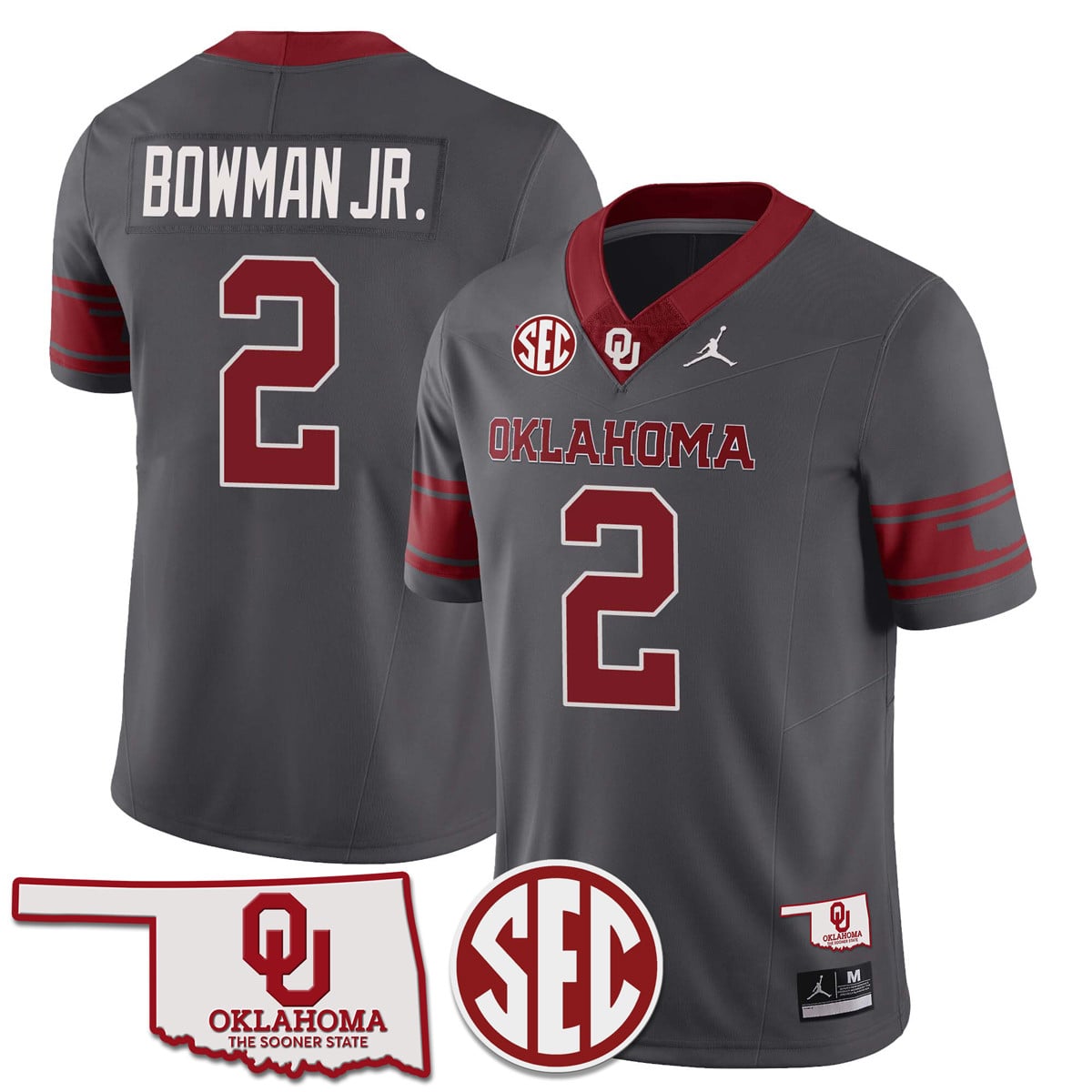 Women's Oklahoma Sooners 2024 Limited Jersey - SEC Patch - All Stitched