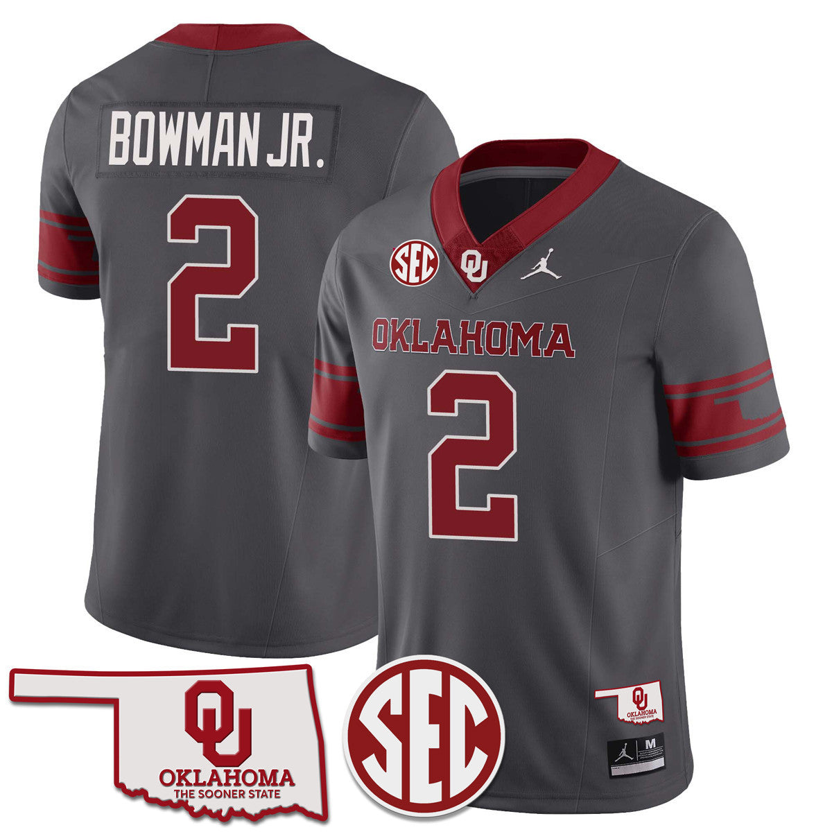 Women's Oklahoma Sooners 2024 Limited Jersey - SEC Patch - All Stitched