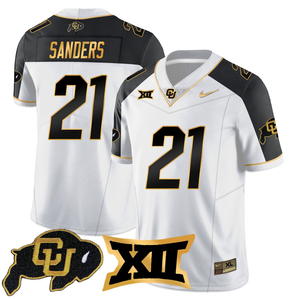 Men's Colorado Buffaloes 2024 Vapor Limited Gold Jersey - All Stitched