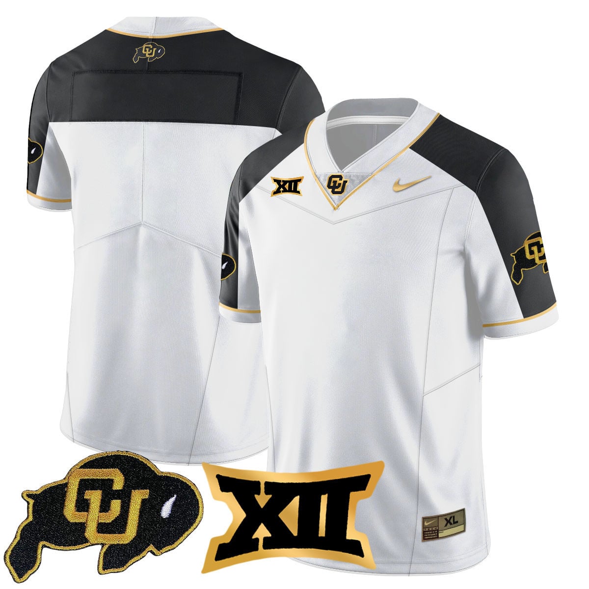 Men's Colorado Buffaloes 2024 Vapor Limited Gold Jersey - All Stitched