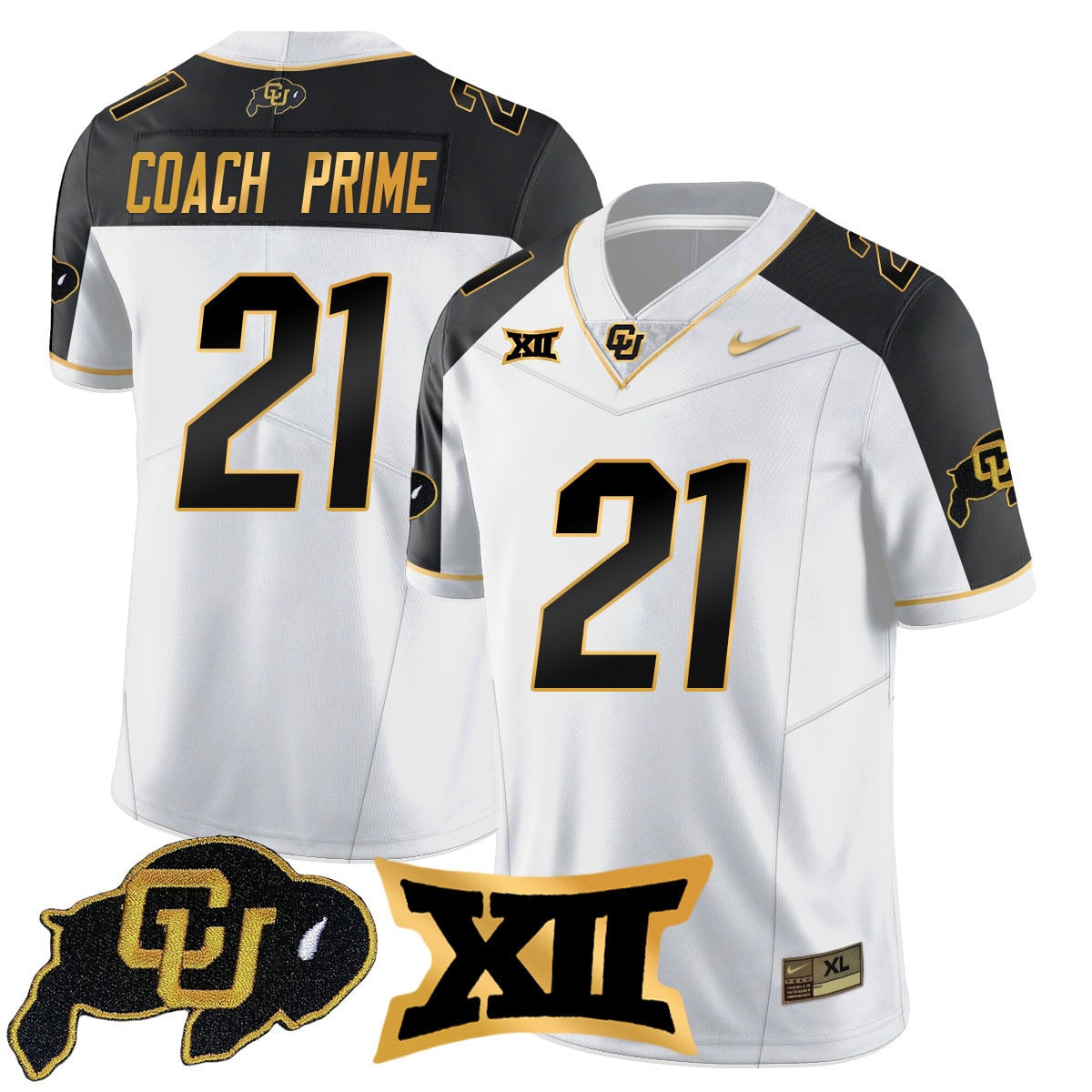 Men's Colorado Buffaloes 2024 Vapor Limited Gold Jersey - All Stitched